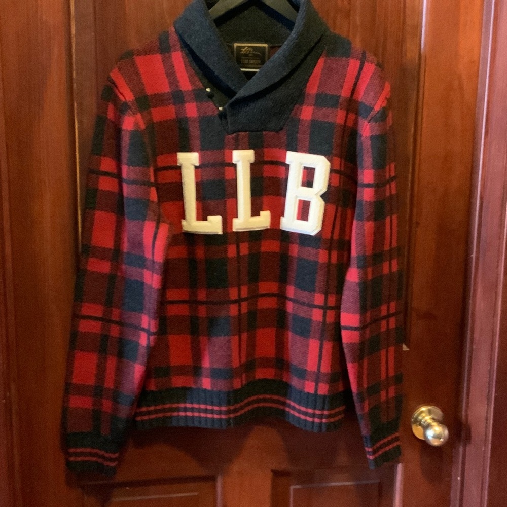 Todd Snyder x L.L. Bean Heritage Plaid Shawl Collar Wool Sweater